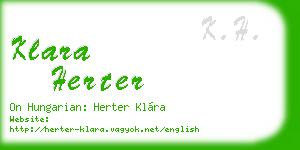 klara herter business card